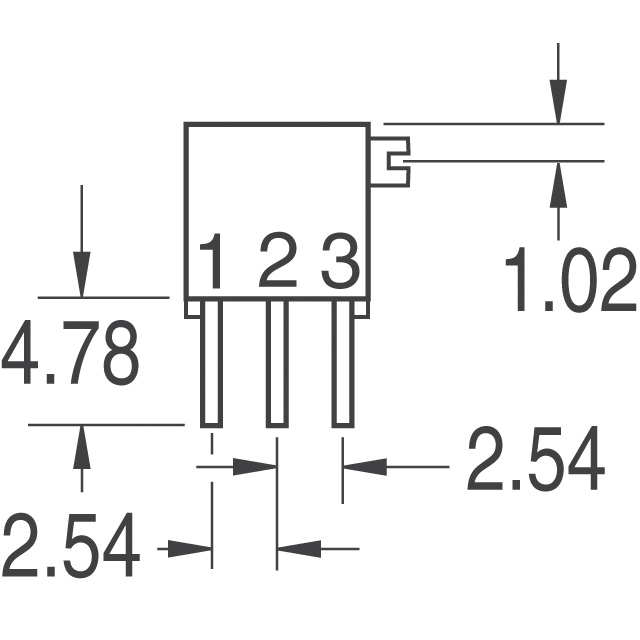 3266X-1-102LF Bourns Inc.  Trimmer Potentiometers
